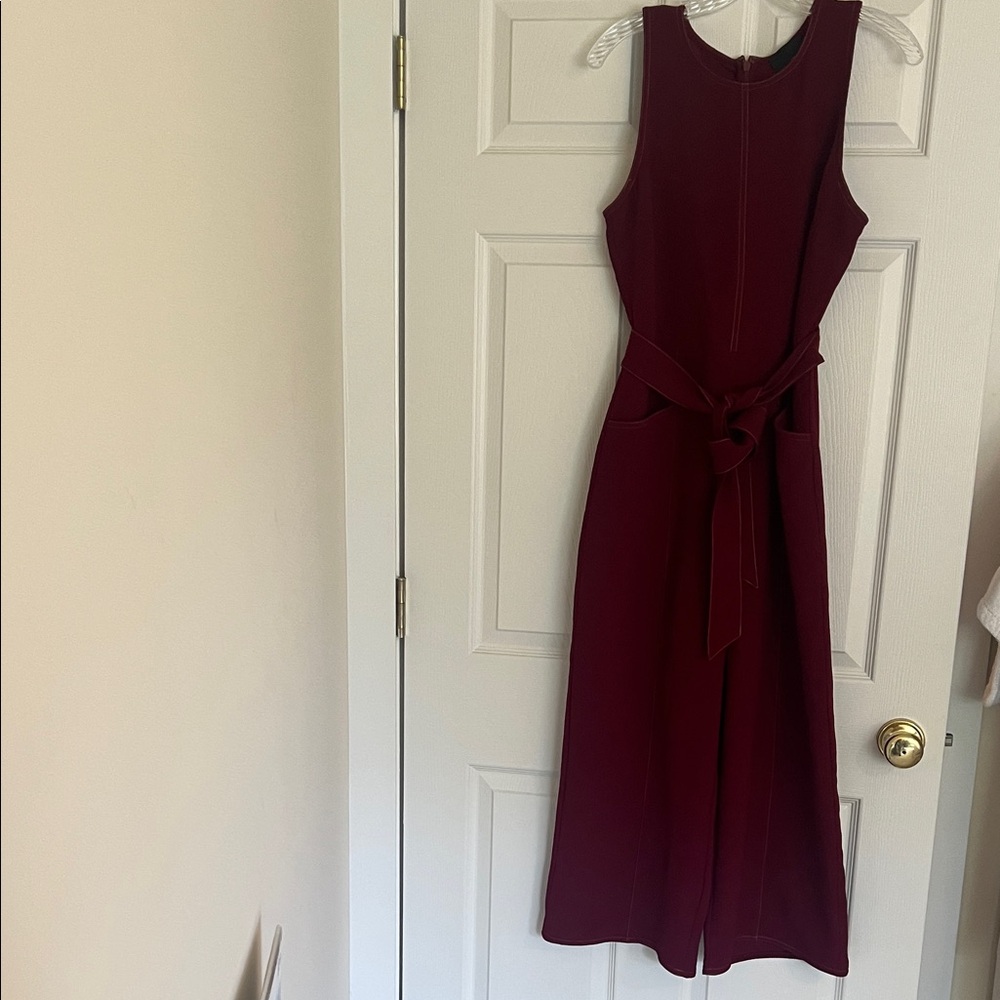 Greylin Burgundy 1 piece pants/ top with belt